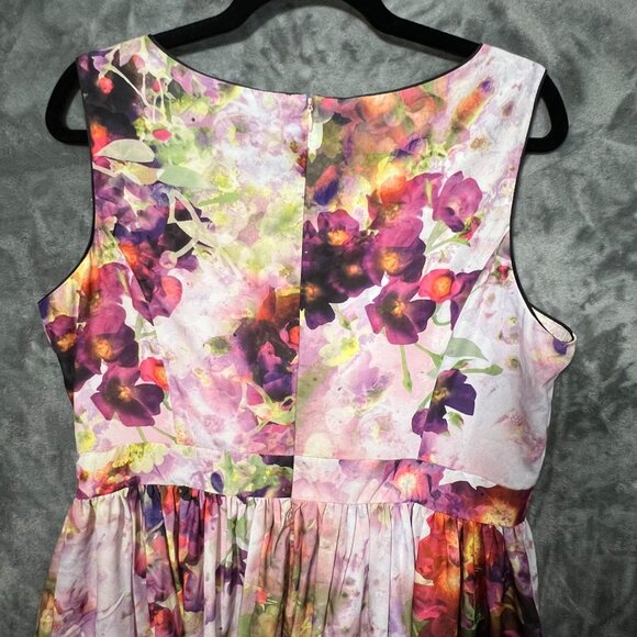 Women's Size 16 Liz Claiborne Floral Floral Fit-and-Flare A-Line Dress - Picture 10 of 16
